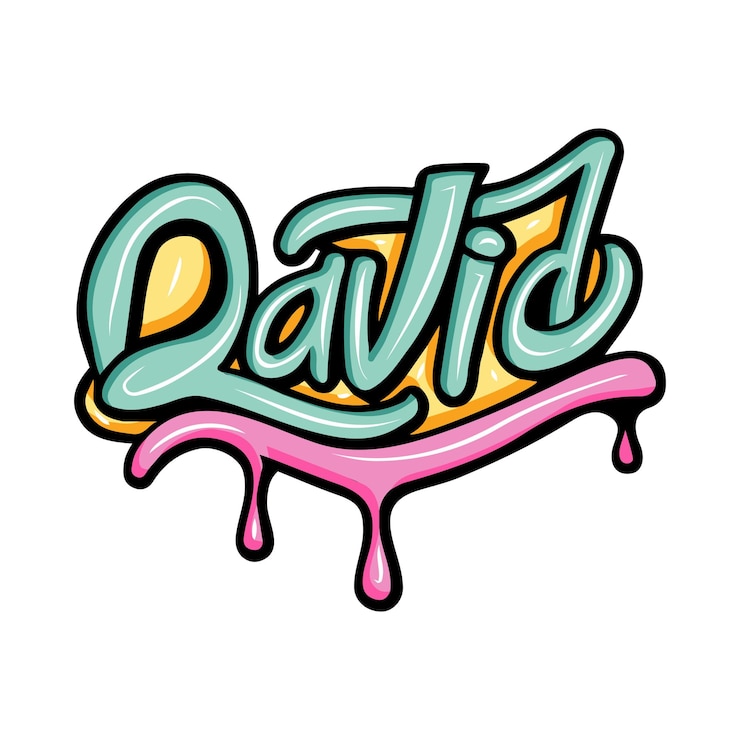 Vecteur graffitis de noms de lettres de typographie d'art d'illustration