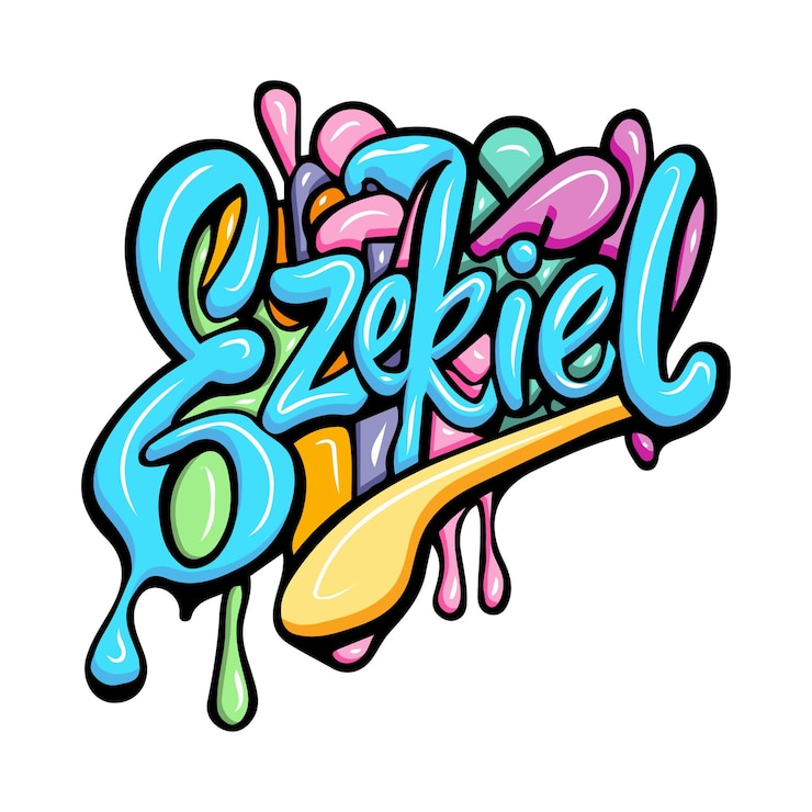 Vecteur graffitis de noms de lettres de typographie d'art d'illustration