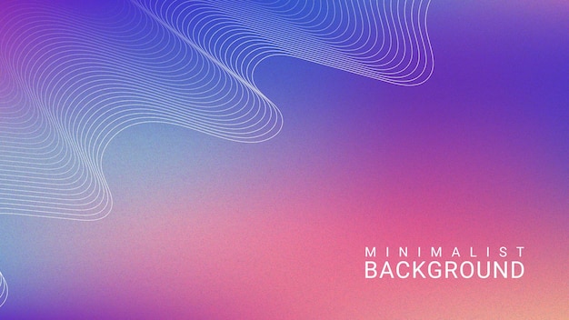 Grainy abstract gradient background with wavy lines