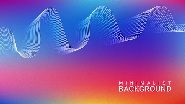 Grainy abstract gradient background with wavy lines