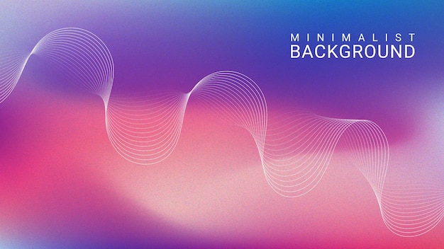 Grainy abstract gradient background with wavy lines