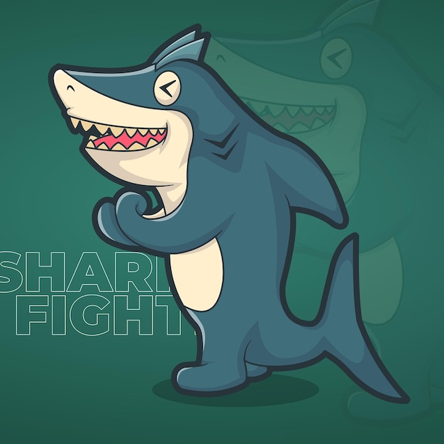 Le grand combattant de requins effrayant