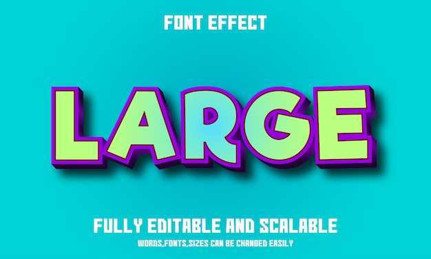 Grand effet de texte modifiable