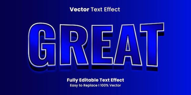 Grand effet de texte vectoriel modifiable