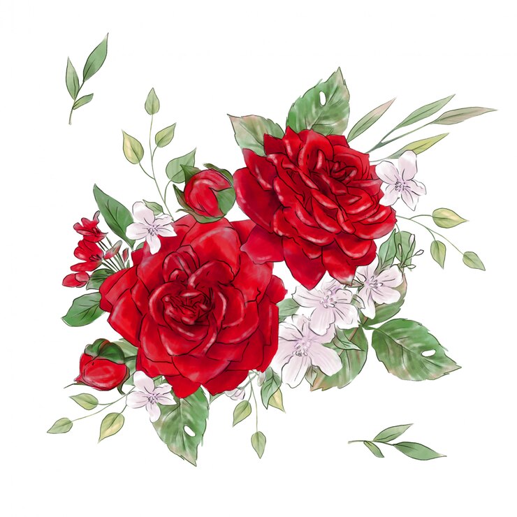 Vecteur un grand ensemble d'aquarelles roses tendres super qualité.