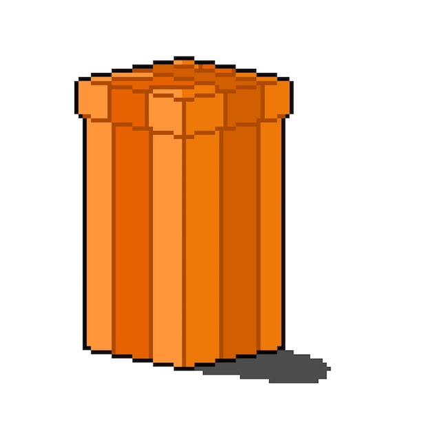 Grande Boîte De Livraison Avec Style Pixel Art