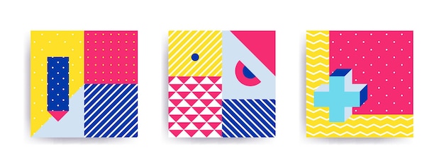 Grande collection avec des arrière-plans à la mode modifiables pour l'animation, la publicité, la bannière commerciale, le flayer, la vente, le cadre. Affiche simple, patchs, badges dans des styles mélangés