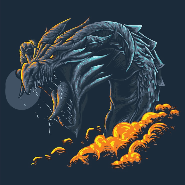 Vecteur grande illustration dragon