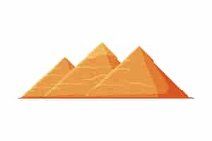 Vecteur les grandes pyramides égyptiennes symbole de l'égypte illustration vectorielle de style plat sur fond blanc