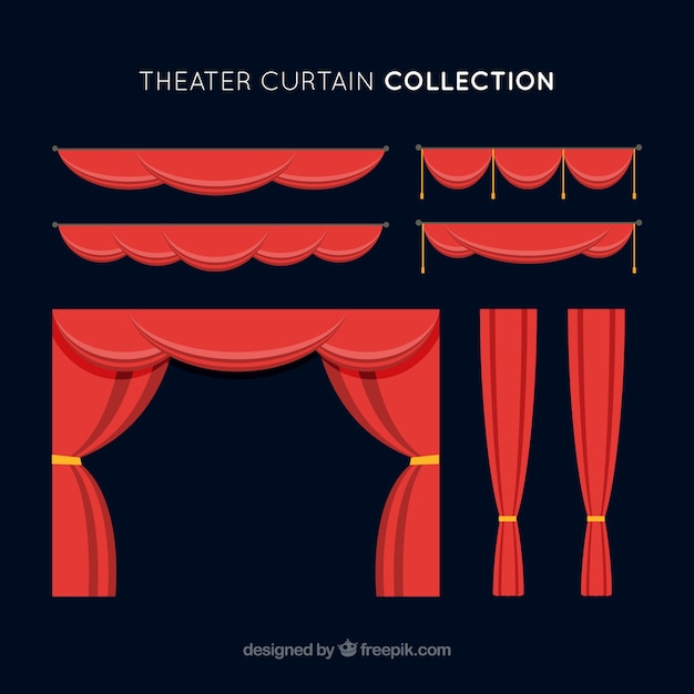 Grands rideaux rouges pour les théâtres