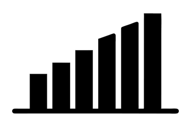 Graphe à barres de croissance Graphe de croissance Graphique d'affaires avec illustration vectorielle à flèches