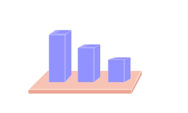 Graphique à barres bleues pour le thème économique de l'entreprise infographique