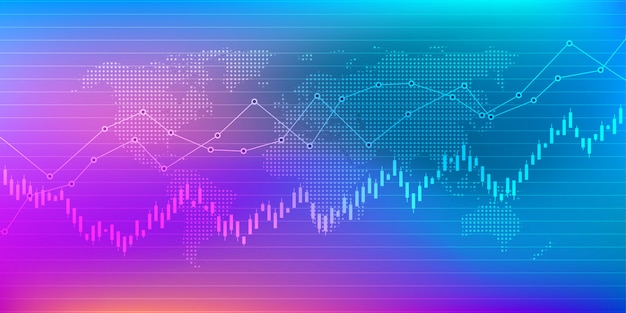 Vecteur graphique boursier ou forex