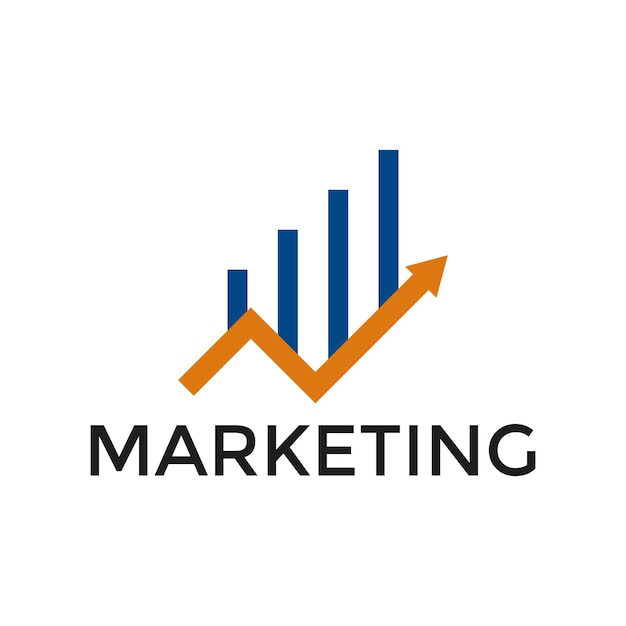 Graphique de concept de modèle de vecteur de conception de logo marketing et graphique de croissance