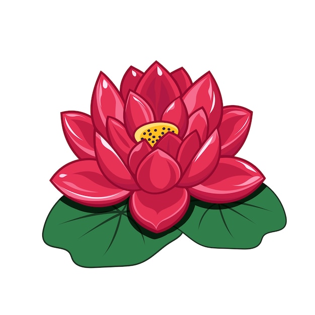 Graphique De Conception De Vecteur D'illustration De Fleur De Lotus Rose
