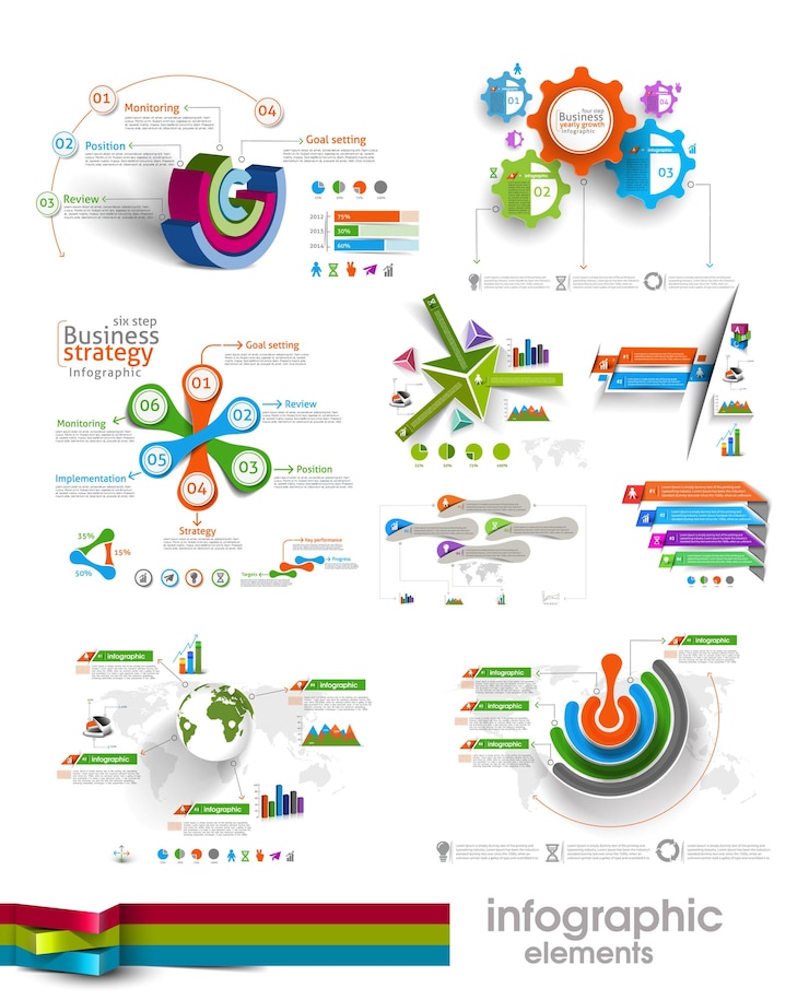 Vecteur graphique d'entreprise pour les éléments de conception d'informations