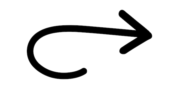 Graphique à flèche dessinée à la main