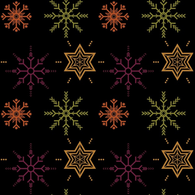 Graphique de flocon de neige de géométrie de modèle sans couture pour le tissu de plancher de couverture d'emballage textile texturé