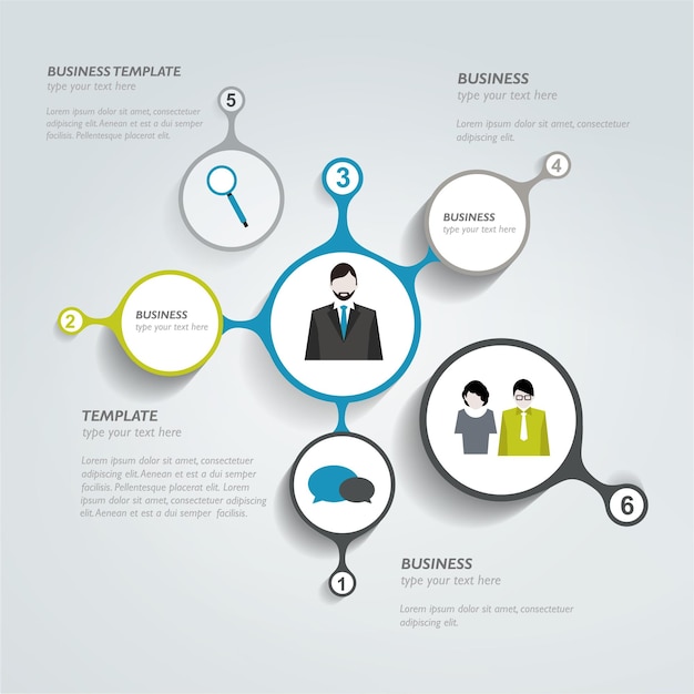 Graphique Infographique De Cercle. Modèle De Vecteur.