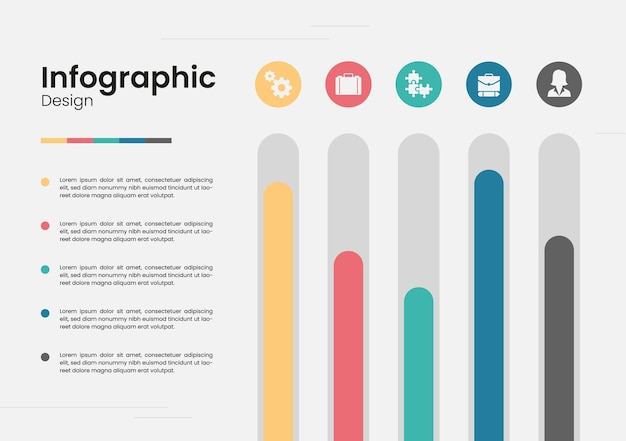 Graphique Infographique Créatif Illustration Commerciale Du Processus De La Barre