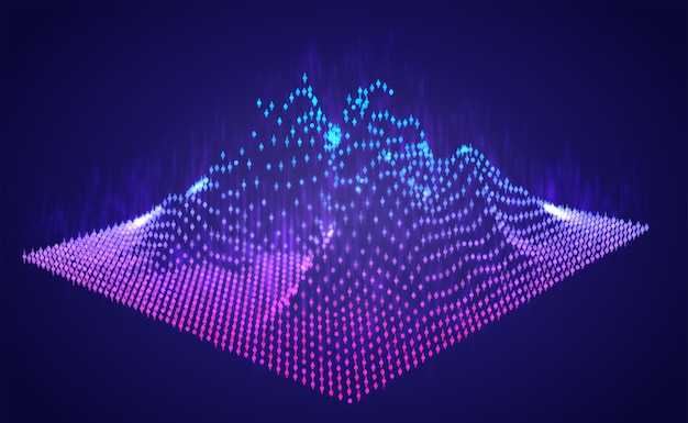 Graphique d'informations abstraites vectorielles sous la forme d'une montagne. élément de design brillant et lumineux.