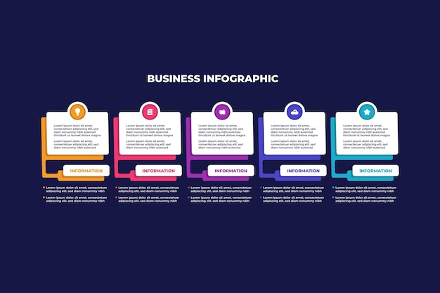 Graphique D'informations Commerciales Colorées