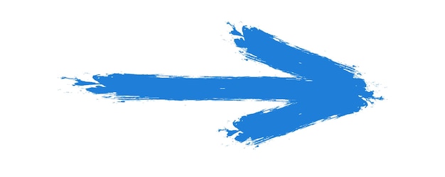 Graphique peinte à la main à la flèche bleue