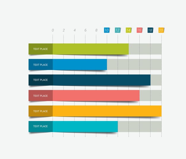 Graphique à plat Éléments d'infographie modifiables simplement en couleur