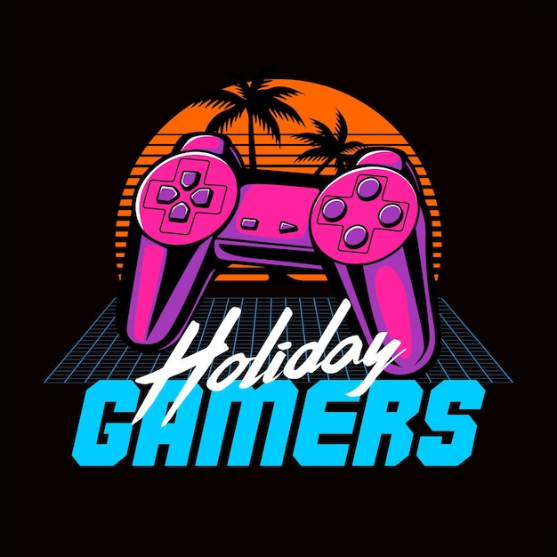 Graphique Rétro Des Années 80 Holiday Gamers