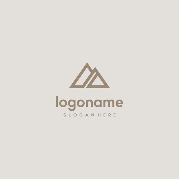 graphique simple du logo montagne