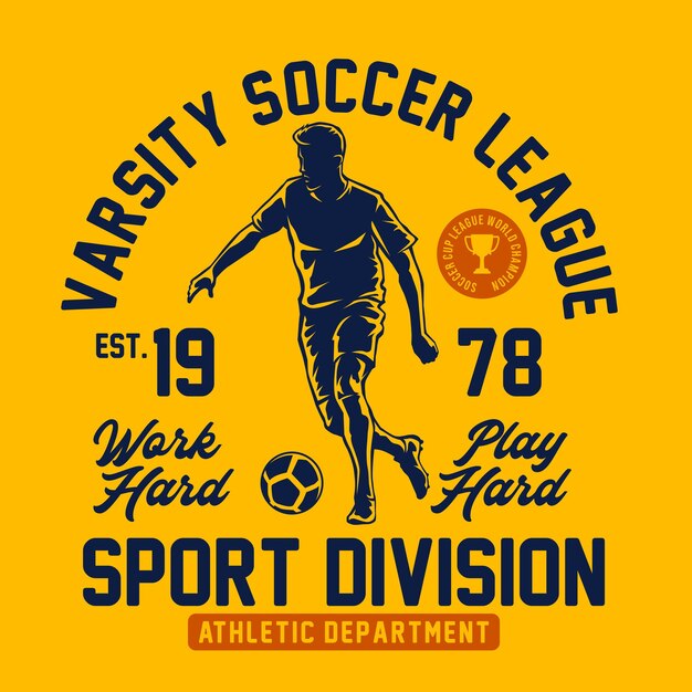 Graphique de t-shirt de football universitaire