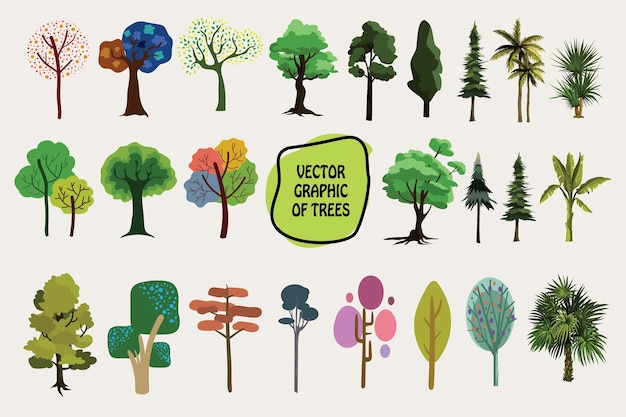 Graphique vectoriel d'arbres