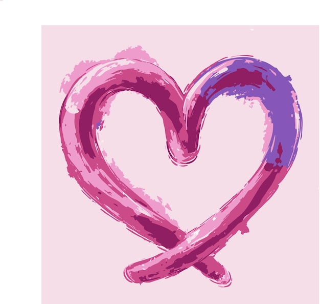 Graphique Vectoriel Du Foyer Infini à L'aquarelle Graphique De La Saint-valentin