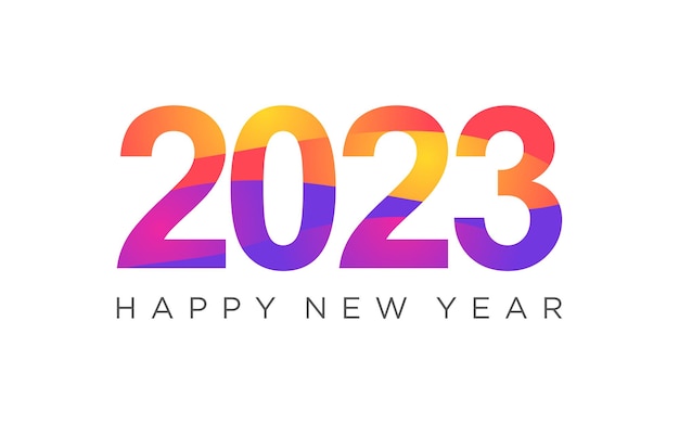 Graphique Vectoriel Du Modèle De Conception De Logo De Bonne Année 2023