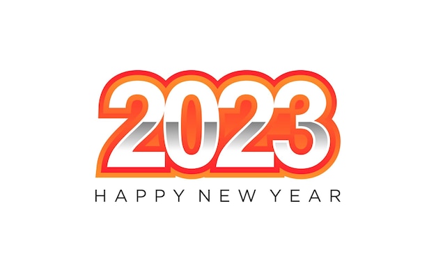 Graphique vectoriel du modèle de conception de logo de bonne année 2023