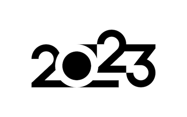 Graphique vectoriel du modèle de conception de logo de bonne année 2023