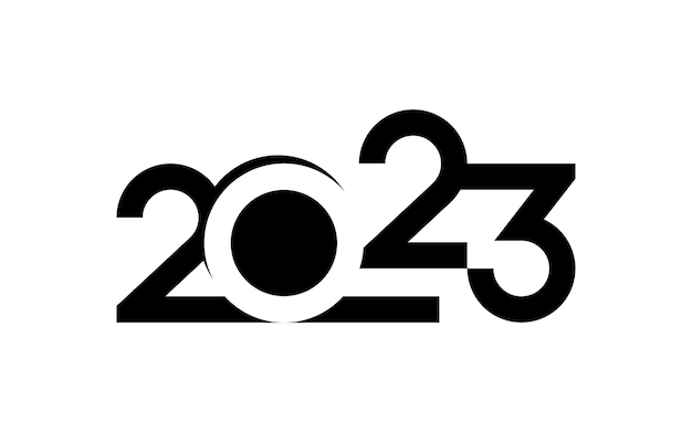 Graphique vectoriel du modèle de conception de logo de bonne année 2023