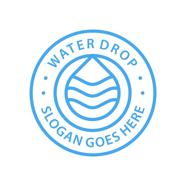 Graphique Vectoriel Du Modèle De Conception De Logo De Goutte D'eau