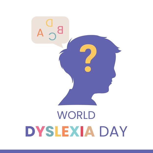 Vecteur graphique vectoriel de la journée mondiale de la dyslexie