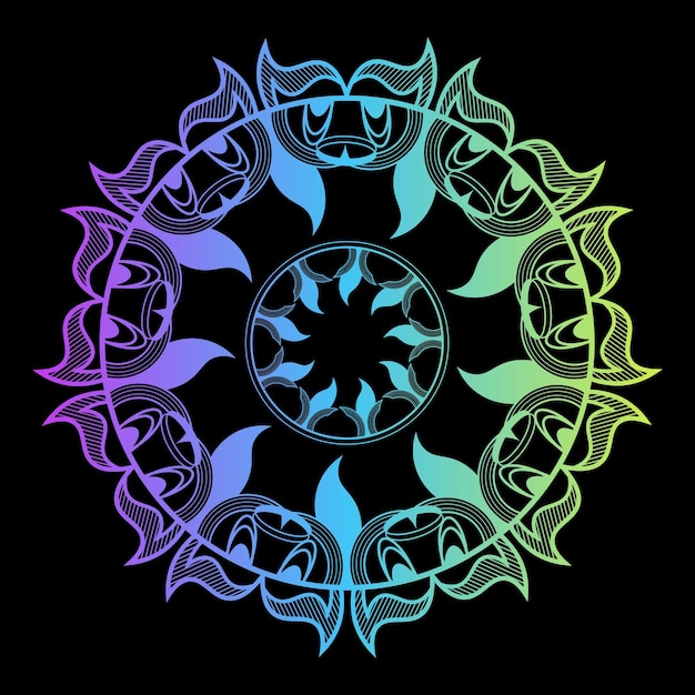 Vecteur graphique vectoriel de luxe mandala design