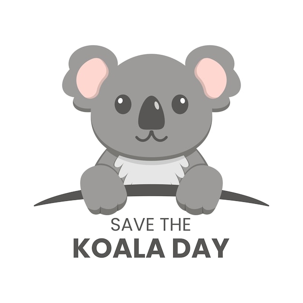 Graphique Vectoriel De Pattes De Koala Mignonnes Sur Mur Adapté Pour Sauver La Journée Du Koala