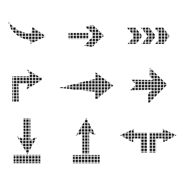 graphique vectorielle à flèches et pointeurs