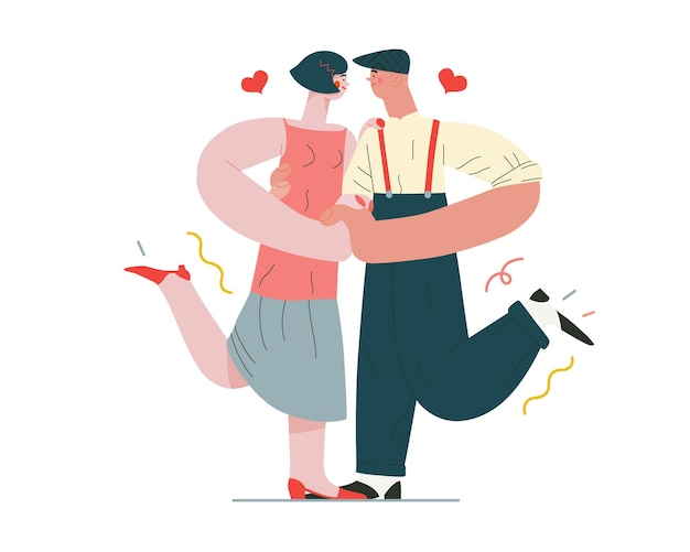 Des Graphiques De Couples Dansants De La Saint-valentin