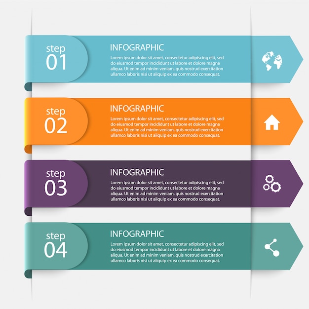 graphiques d'informations colorées