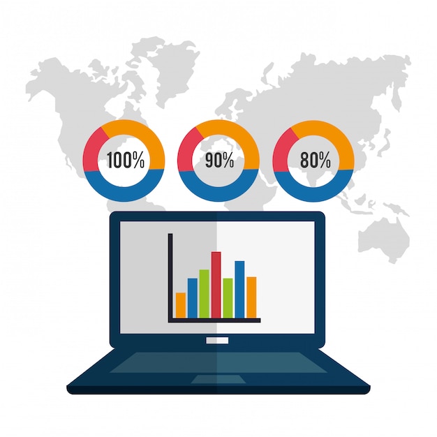 Graphiques De Profit, Illustration Vectorielle