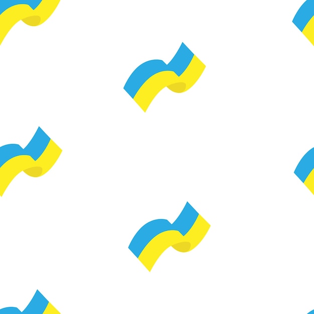Graphiques vectoriels d'un motif de drapeaux de l'Ukraine sur fond blanc