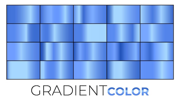 Vecteur un graphisme bleu et blanc qui dit « dégradé de couleur ».