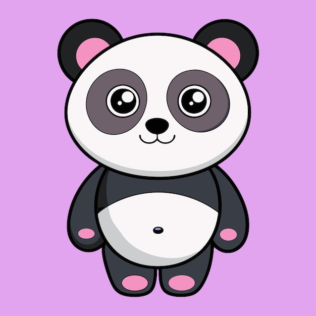 Des graphismes vectoriels panda mignons parfaits pour l'utilisation numérique et les dessins imprimables