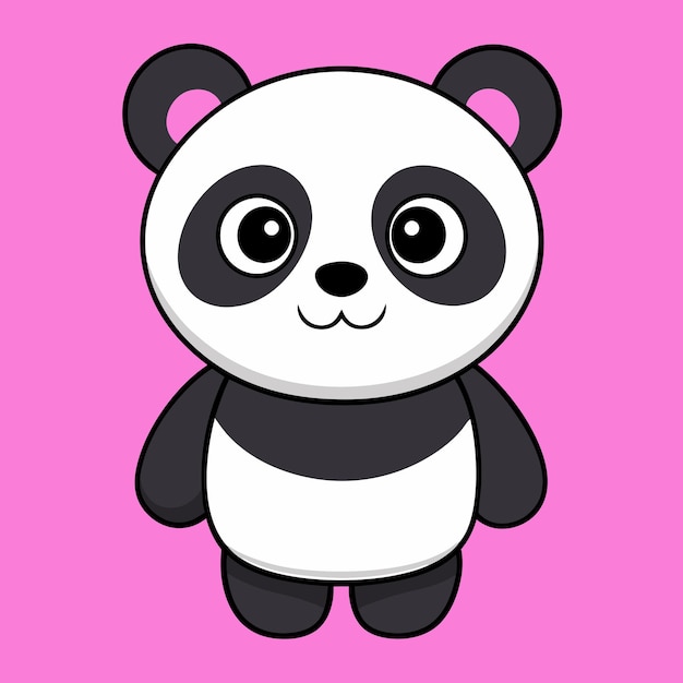Des graphismes vectoriels panda mignons parfaits pour l'utilisation numérique et les dessins imprimables