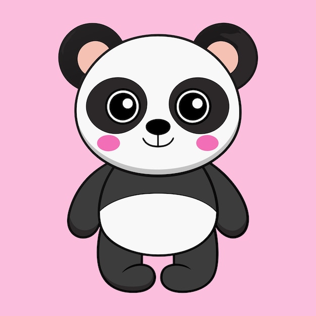 Des graphismes vectoriels panda mignons parfaits pour l'utilisation numérique et les dessins imprimables